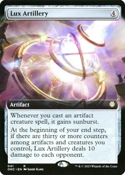 Lux Artillery - Foil Extended Art ONC NM MTG - Image 1