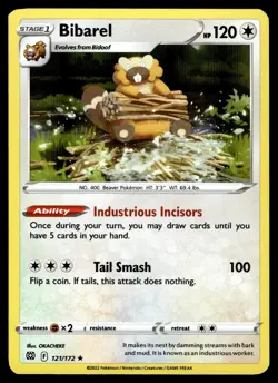 Bibarel 121/172 Holo Rare Brilliant Stars Pokemon Near Mint - Image 1