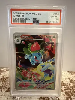 2025 Pokemon Mega Evolutions Ivysaur IR #134/132 PSA 10 - Image 1