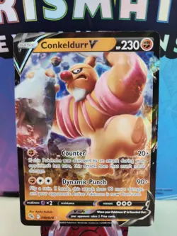 Pokemon TCG Conkeldurr V 040/078 Pokemon Go - Full Art - V - Holo Rare Fighting - Image 1
