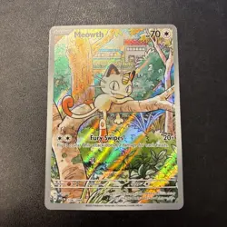 Meowth 106/094 Illustration Rare Holo ME02: Phantasmal Flames Pokemon TCG NM - Image 1