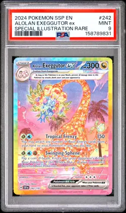 POKEMON ALOLAN EXEGGUTOR EX 242/191 S & V SURGING SPARKS SIR 2024 PSA 9 - Image 1