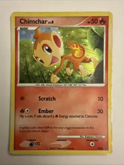 Pokemon TCG Chimchar LV.8 DP02 Black Star Promo Holo - Image 1