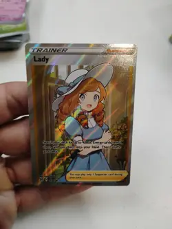 Pokemon Lady 193/196 SWSH Lost Origin Full Art Trainer Holo NM - Image 1