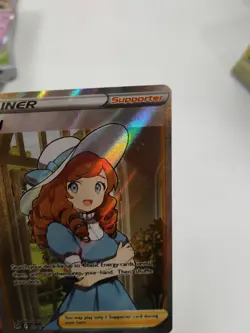 Pokemon Lady 193/196 SWSH Lost Origin Full Art Trainer Holo NM - Image 3