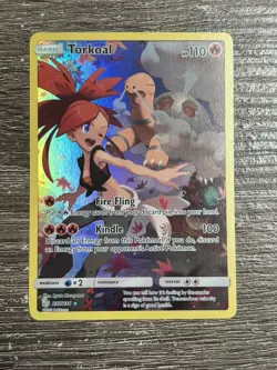 Pokemon Torkoal (Secret) 237/236 Sm-Cosmic Eclipse Holo One Touch Shipping - Image 1