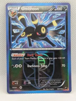 UMBREON 64/116 R PLASMA FREEZE POKEMON REVERSE HOLO LIGHTLY PLAYED UMBREON - Image 1