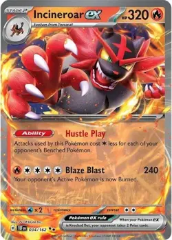 Pokemon Temporal Forces Incineroar ex 034/162 *Ships Today* - Image 1