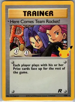 Here Comes Team Rocket! 15/82 Holo Celebrations: Classic Collection Pokemon NM - Image 1