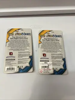 Lot of 2 Sun Moon Checklane Blister Pack Pikipek Rockruff SM06 SM07 Pokemon TCG - Image 2