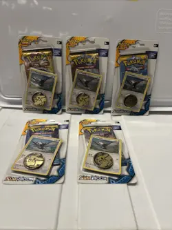 Lot of 5 Sun Moon Checklane Blister Pack Art SET Pikipek Pokemon TCG - Image 1