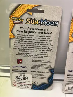 Lot of 5 Sun Moon Checklane Blister Pack Art SET Pikipek Pokemon TCG - Image 3