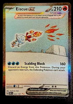 Eiscue ex 222/197 - Holo Rare NM - Pokemon Obsidian Flames - Image 1