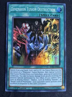 Yugioh! Dimension Fusion Destruction SDSA-EN046 Sacred Beasts 1st Edition - Image 2