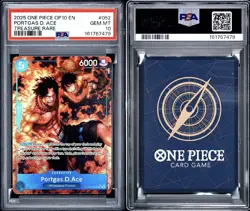 2025 One Piece Royal Blood Portgas D Ace Treasure Rare #OP08-052 PSA 10 GEM MINT - Image 3