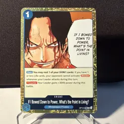 One Piece TCG If I Bowed Down To Power OP13-057 R ENG Carrying On This Will - Image 1