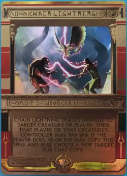 Chain Lightning FOIL Masterpiece Series: Amonkhet Invocations NM (522168) - Image 1