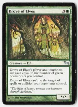 Drove of Elves 112 Uncommon Shadowmoor Magic: The Gathering Lightly Played - Image 1