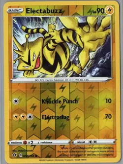 Electabuzz 058/192 Common Rebel Clash Pokemon Reverse Holo Near Mint - Image 1