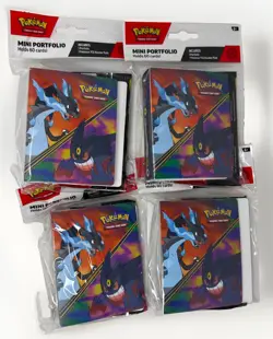 4X Pokemon Mega Evolution Phantasmal Flames Booster Pack Mini Portfolio Lot of 4 - Image 1