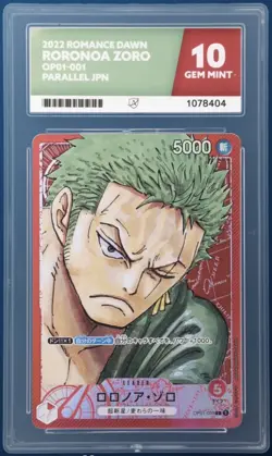 Roronoa Zoro (Parallel) OP01-001 L ROMANCE DAWN - ONE PIECE Card Game ACE 10 - Image 1