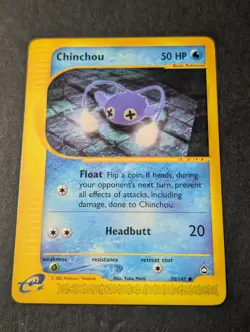 Pokemon Card TCG Chinchou Aquapolis E-Reader 70/147 Near Mint Non Holo Rare Rare - Image 1