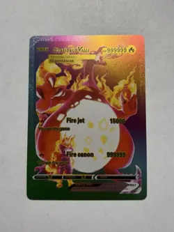 Charizard VMAX 999999HP Rainbow Foil Fan Art Display Card NM/M - Image 1