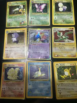 Vintage Pokemon 9 Card Holo Lot Typhlosion Lapras Raichu Gallade Beedrill & More - Image 1