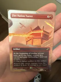 Fire Nation Turret (Borderless) 64 TLE Magic: The Gathering R Foil NM - Image 1