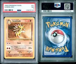 1999 Pokemon Fossil #41 Sandslash PSA 7 NM - Image 3