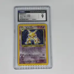 Pokemon 1999 Alakazam 001/102 Base Set Holo CGC 9 - Image 1