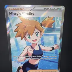 Misty's Vitality 111/084 Pokemon TCG Me05: Pitch Black Full Art Holo English - Image 4
