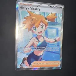 Misty's Vitality 111/084 Pokemon TCG Me05: Pitch Black Full Art Holo English - Image 5