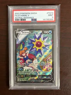 Pokemon Starmie v 2022 Sword & Shield Astral Radiance TG13/TG30 Full Art PSA 9 - Image 1
