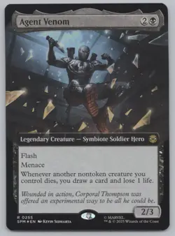 MTG - FOIL Agent Venom (Extended Art) - Spider-Man (SPM) -r463 - Image 1
