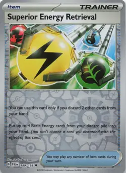 Superior Energy Retrieval 189/193 SV02: Paldea Evolved Reverse Holo NM Pokemon - Image 1