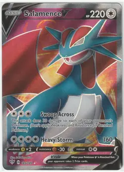 Salamence V 185/189 Ultra Rare Darkness Ablaze Pokemon Holo Near Mint - Image 1