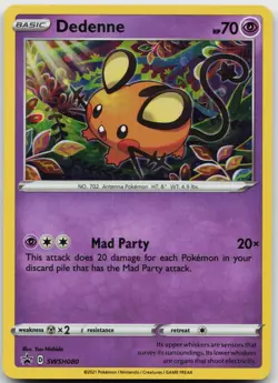 Dedenne SWSH080 Holo Promo Sword & Shield Promo Pokemon Near Mint - Image 1