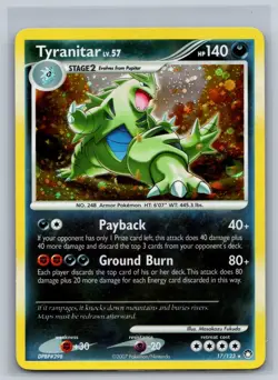 Tyranitar 17/123 Holo Rare Mysterious Treasures Pokemon Near Mint - Image 1