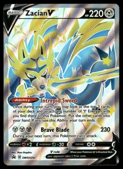 Zacian V (Shiny) SWSH292 Holo Promo Sword & Shield Promo Pokemon NM/M - Image 1