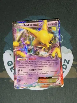 Pokemon TCG Alakazam EX 25/124 Utra Rare XY Fates Collide LP - Image 1