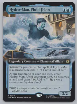 MTG - FOIL Hydro-Man, Fluid Felon (Extended Art) - Spider-Man (SPM) -r462 - Image 1