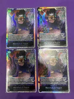 One Piece Card Game- Marshall.D.Teach Op09-093 Playset ( 4 Pcs ) English Mint - Image 1