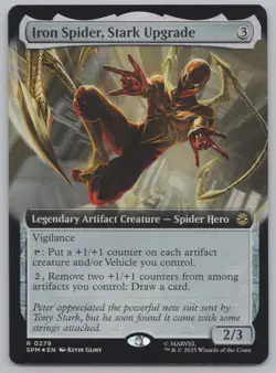 MTG - FOIL Iron Spider, Stark Upgrade (Extended Art) - Spider-Man (SPM) -r461 - Image 1