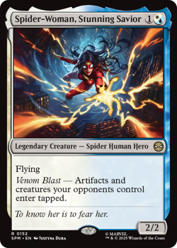 Spider-Woman, Stunning Savior 0152 ~ **Foil** Rare MTG Marvel Spider-Man - Image 1