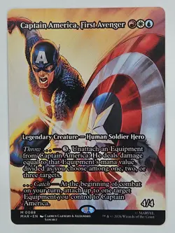 MTG Marvel Eternal-Legal MAR 88 Captain America, First Avenger (Borderless) - Image 1