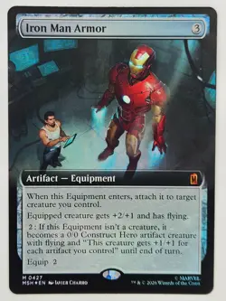 MTG Marvel Super Heroes MSH 427 Iron Man Armor (Extended) Mythic Foil - Image 1