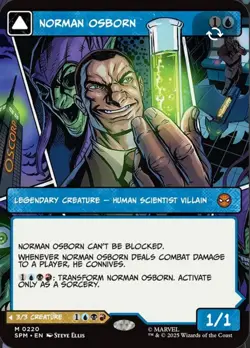 Norman Osborn (Borderless) (Foil) Marvel's Spider-Man MTG NM/M Commander - Image 1