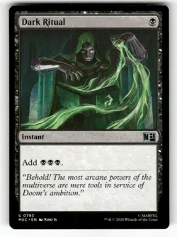 Dark Ritual 793 Uncommon Commander: Marvel Super Heroes Magic: The Gathering NM - Image 1