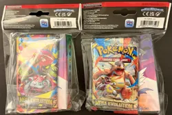 Pokemon TCG Mega Evolution Mini Portfolio + Booster Pack Lot Of 2 Sealed - Image 2